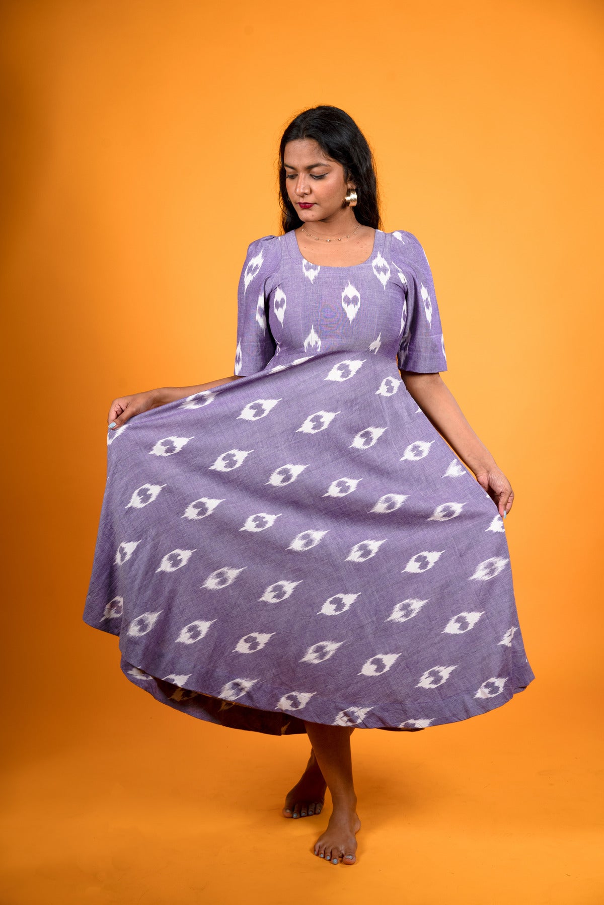 Lavender Ikat Dress - Summer Beach