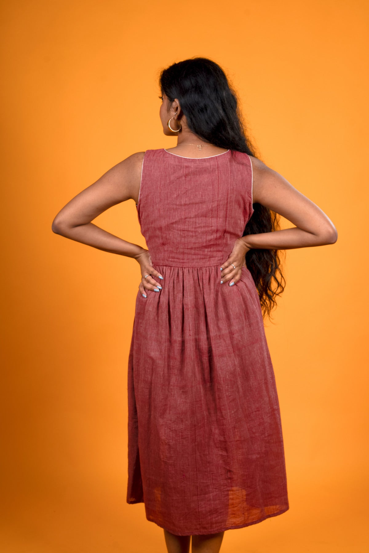 Maroon Khadi Stripes - Ratna Prabha