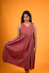Maroon Khadi Stripes - Ratna Prabha