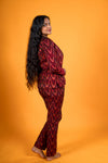 Maroon Ikat - Co-ord set