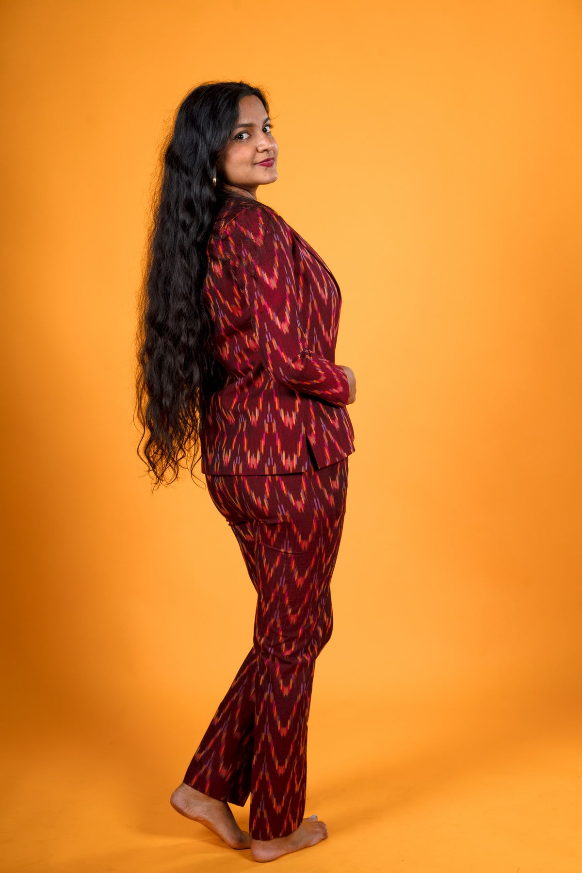 Maroon Ikat - Co-ord set