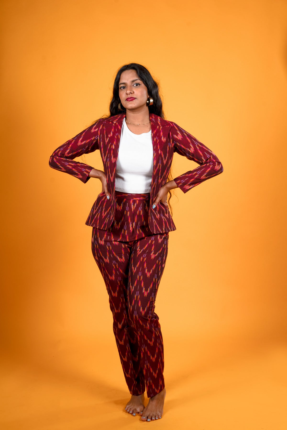 Maroon Ikat - Co-ord set