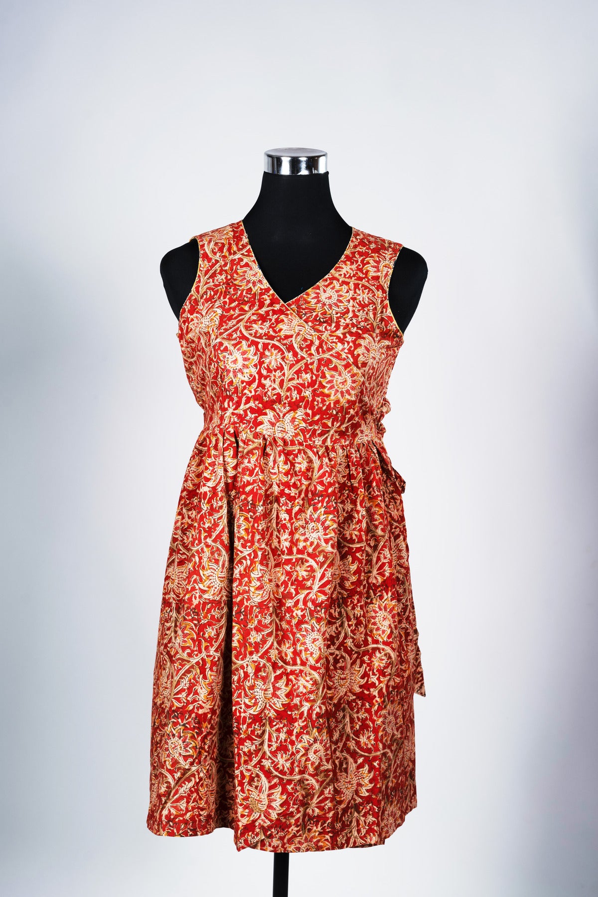 Kalamkari Dress - Wrap around