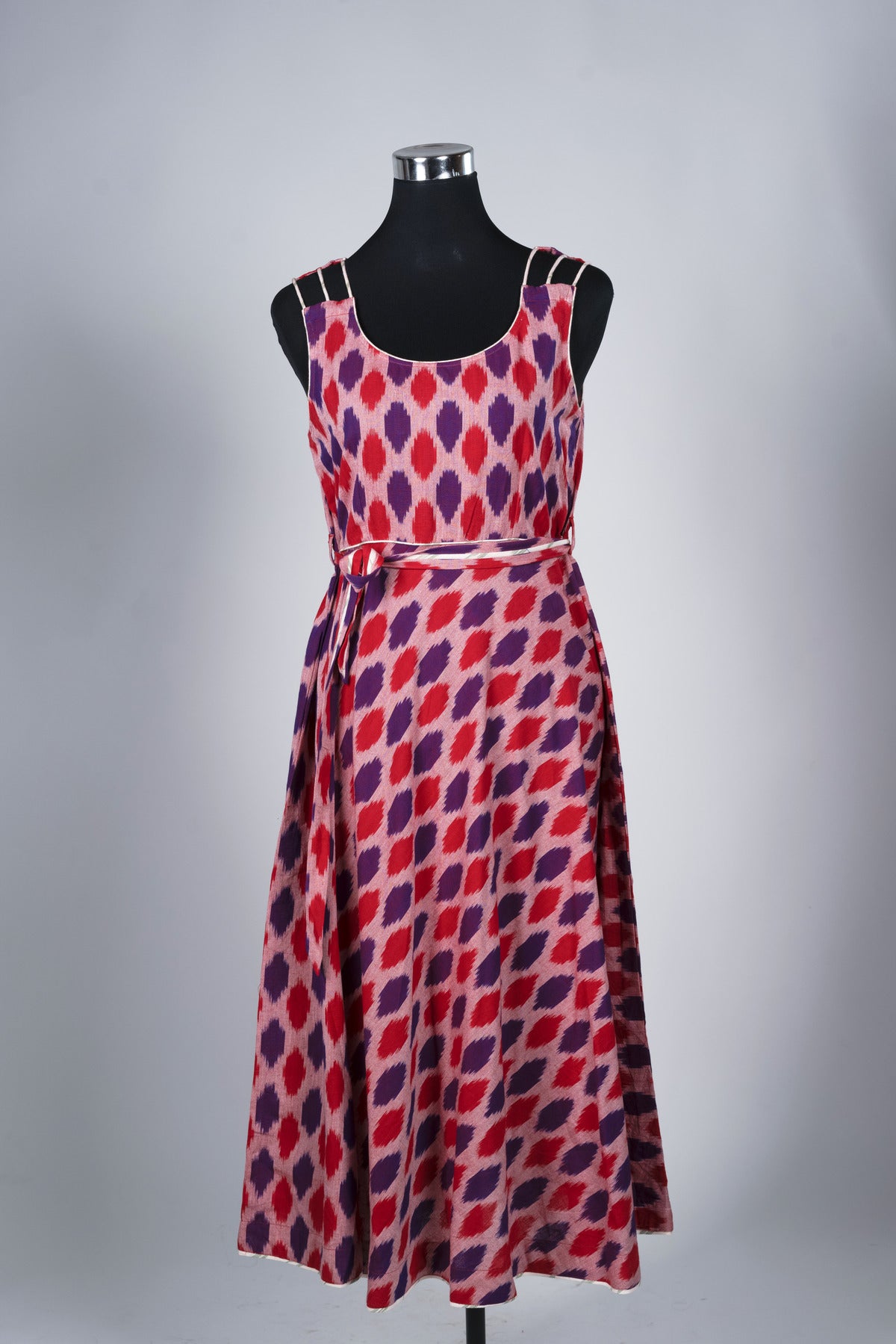 Ikat Purple Dress - Hellen