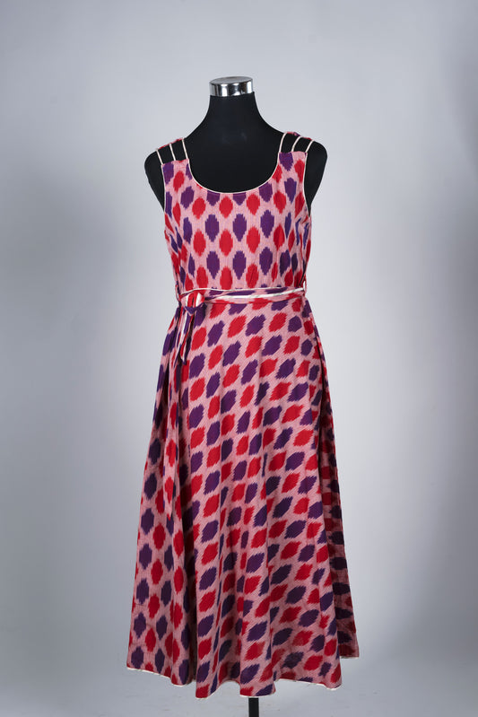 Ikat Purple Dress - Hellen