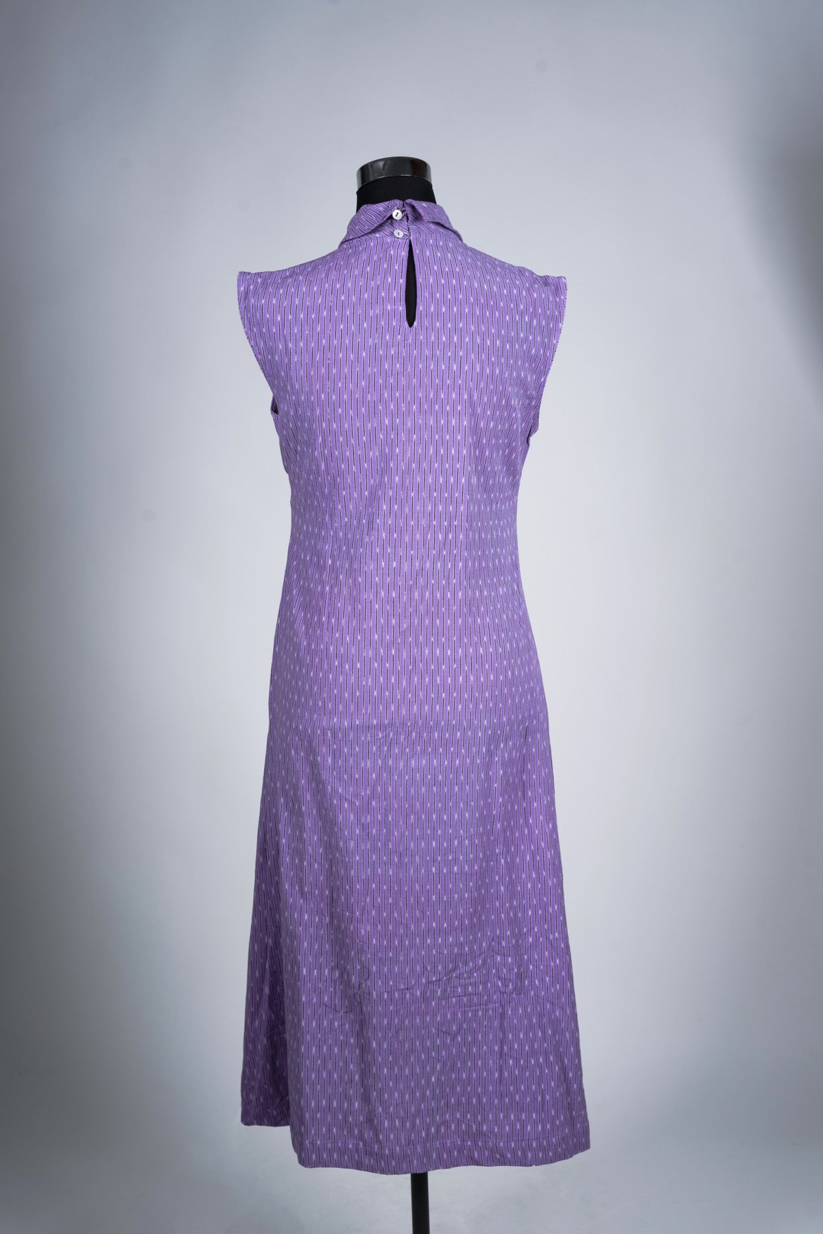 Violet Ikat Dress - Turtle neck