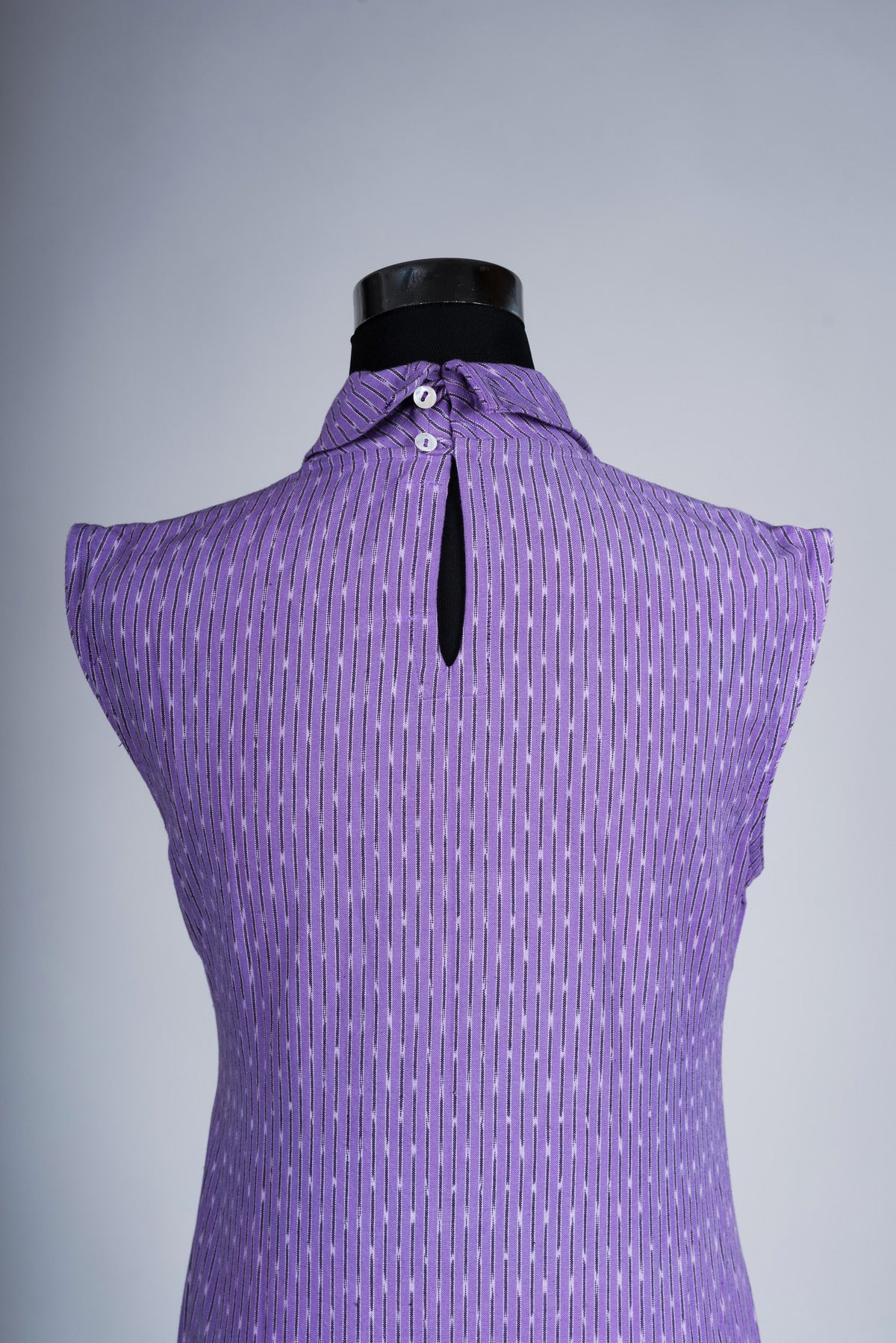 Violet Ikat Dress - Turtle neck