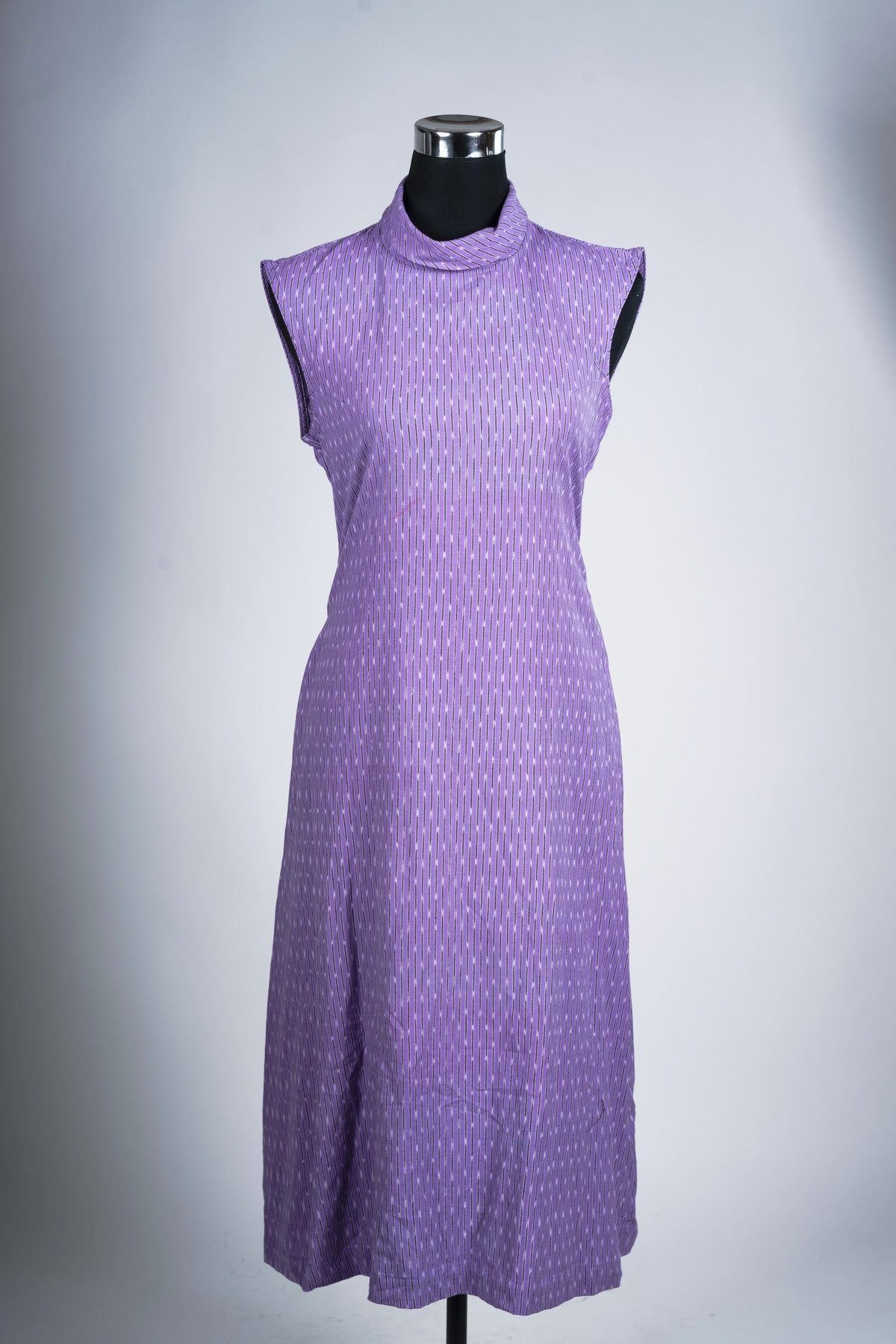 Violet Ikat Dress - Turtle neck