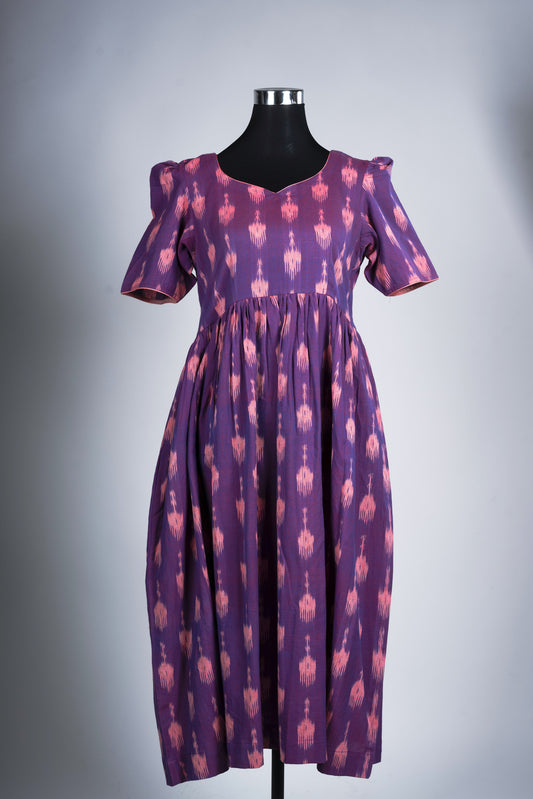 Purple Ikat Dress - Padmini