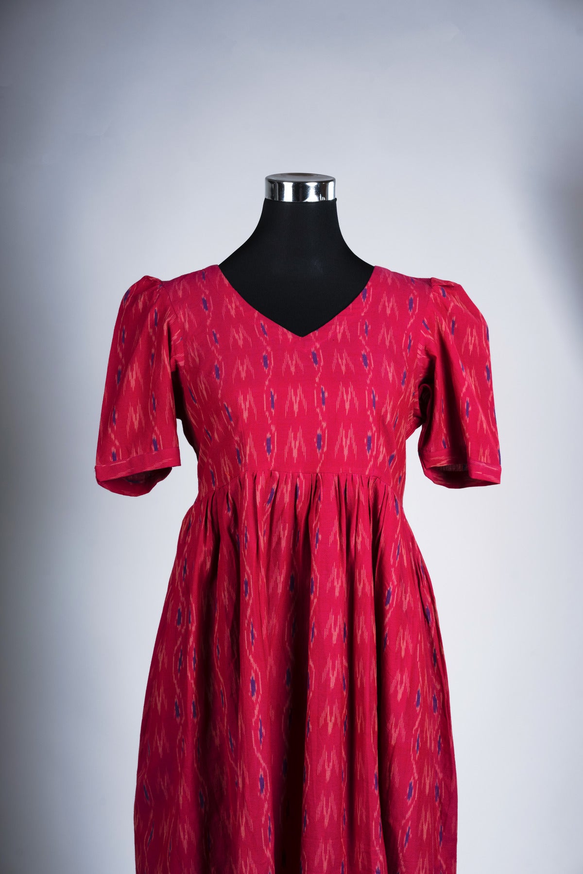 Pink Ikat Dress - Padmini