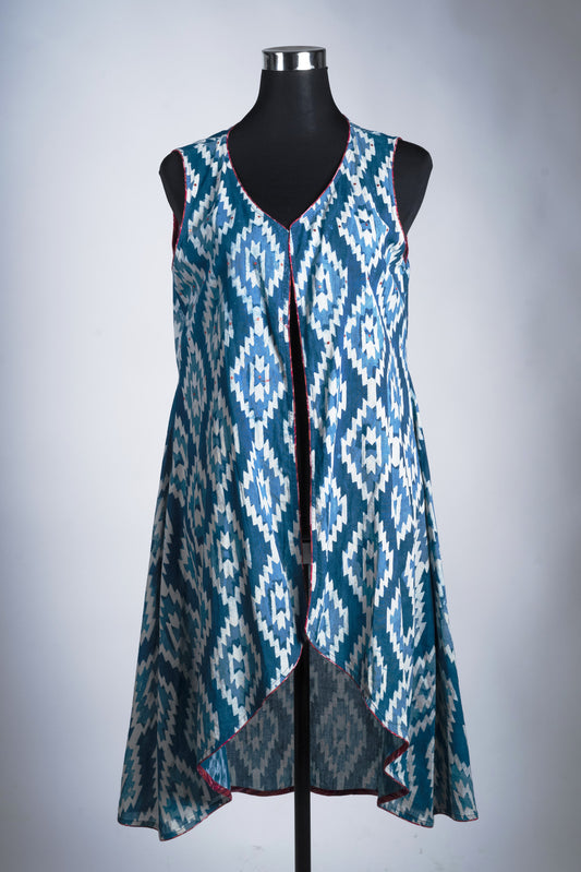 Indigo Print with natural dyes - Shrug
