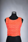 Orange Ikat Blouse