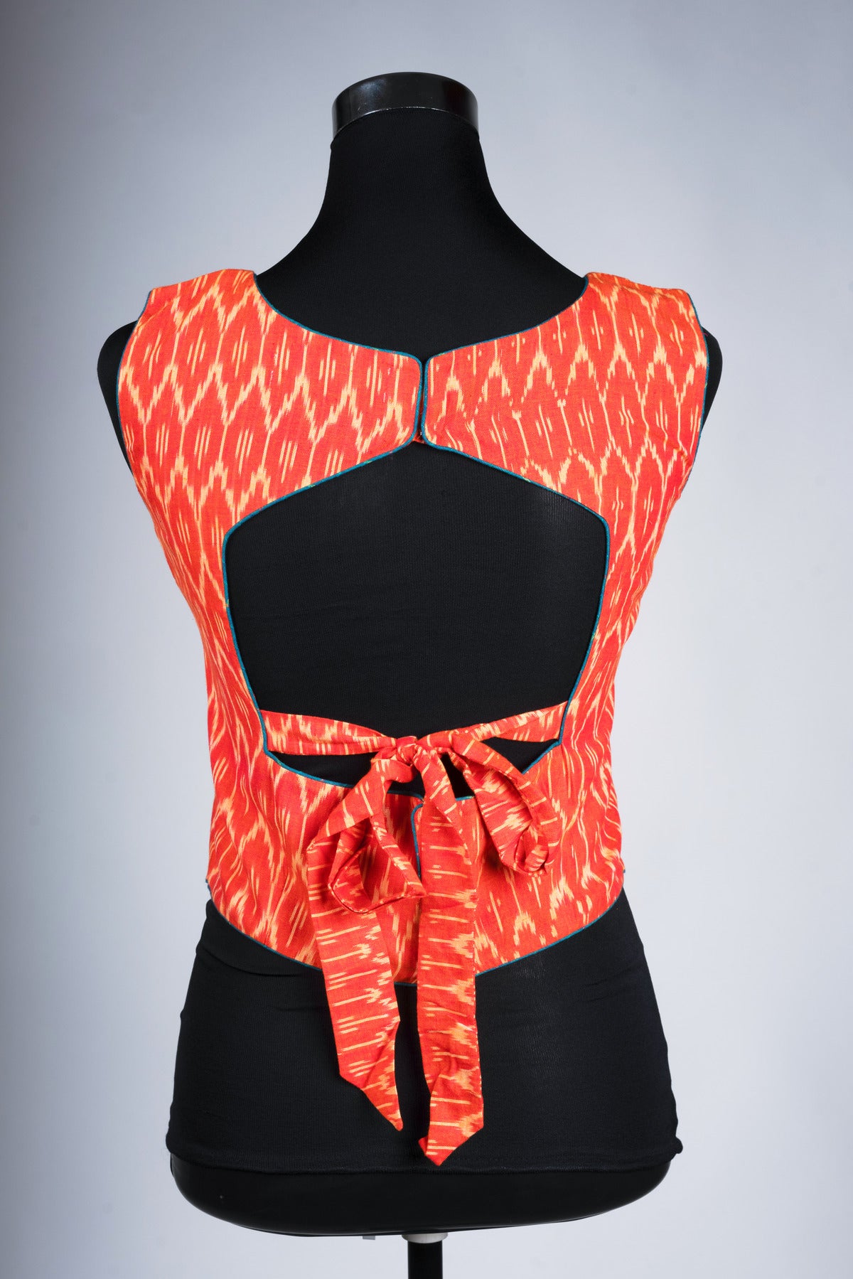 Orange Ikat Blouse
