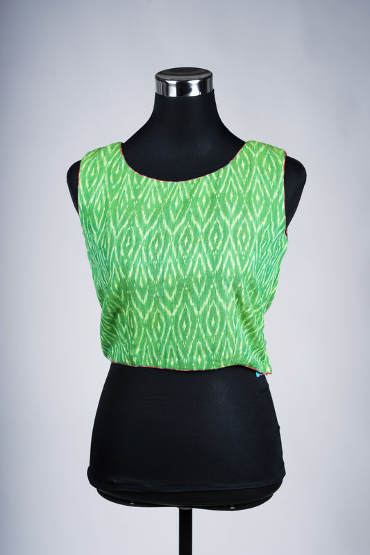 Green Ikat Blouse