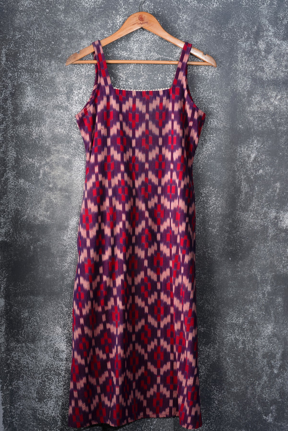 Ikat Pink & Purple Dress - Hellen