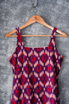 Ikat Pink & Purple Dress - Hellen