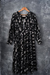 Black ikat Maxi Dress - Sophie