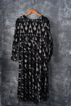 Black ikat Maxi Dress - Sophie