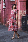 Cherry Pink Bagru print Kurti - Mohini