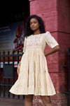 Kora Khadi hand embroidary dress - Ranjhana