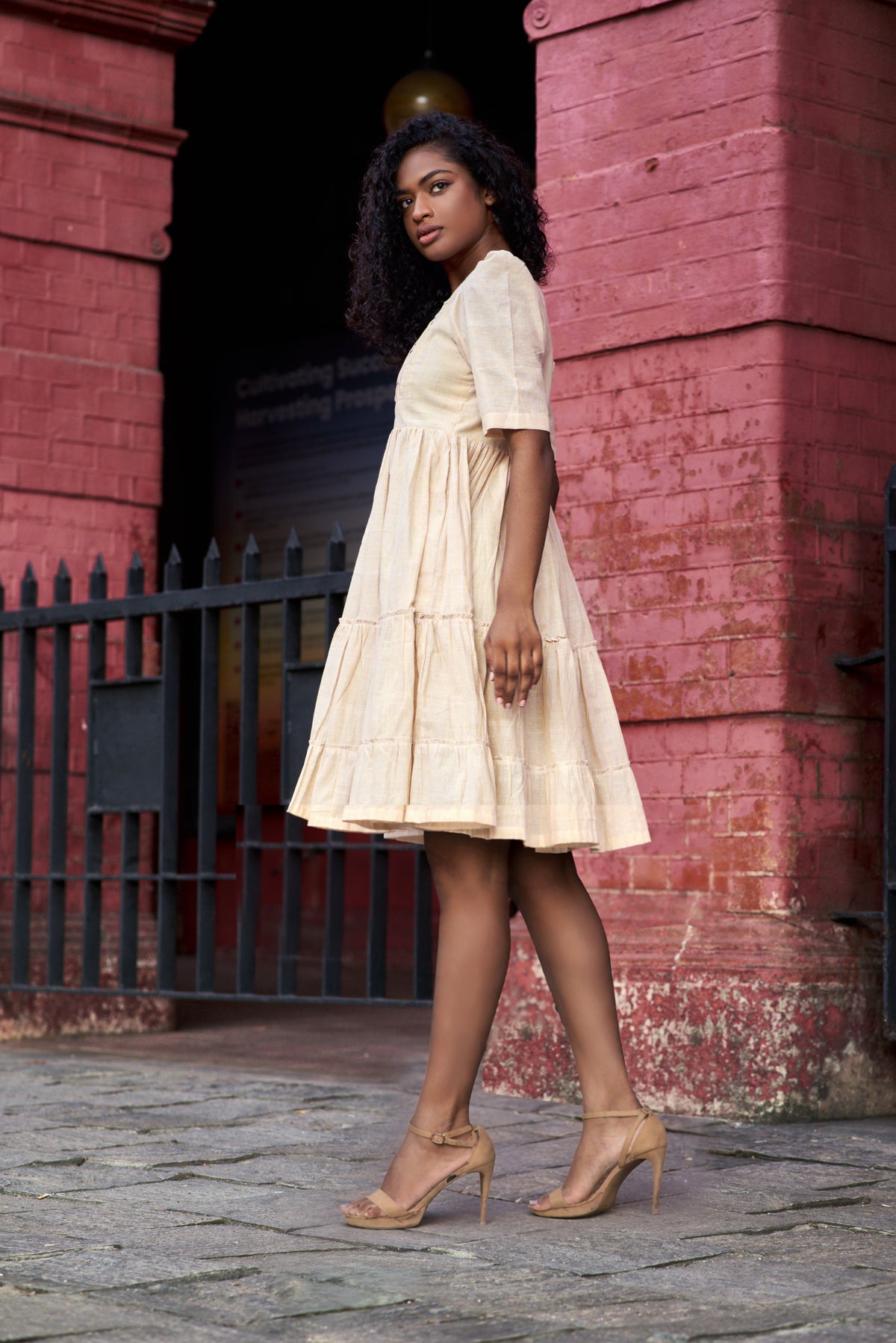 Kora Khadi hand embroidary dress - Ranjhana