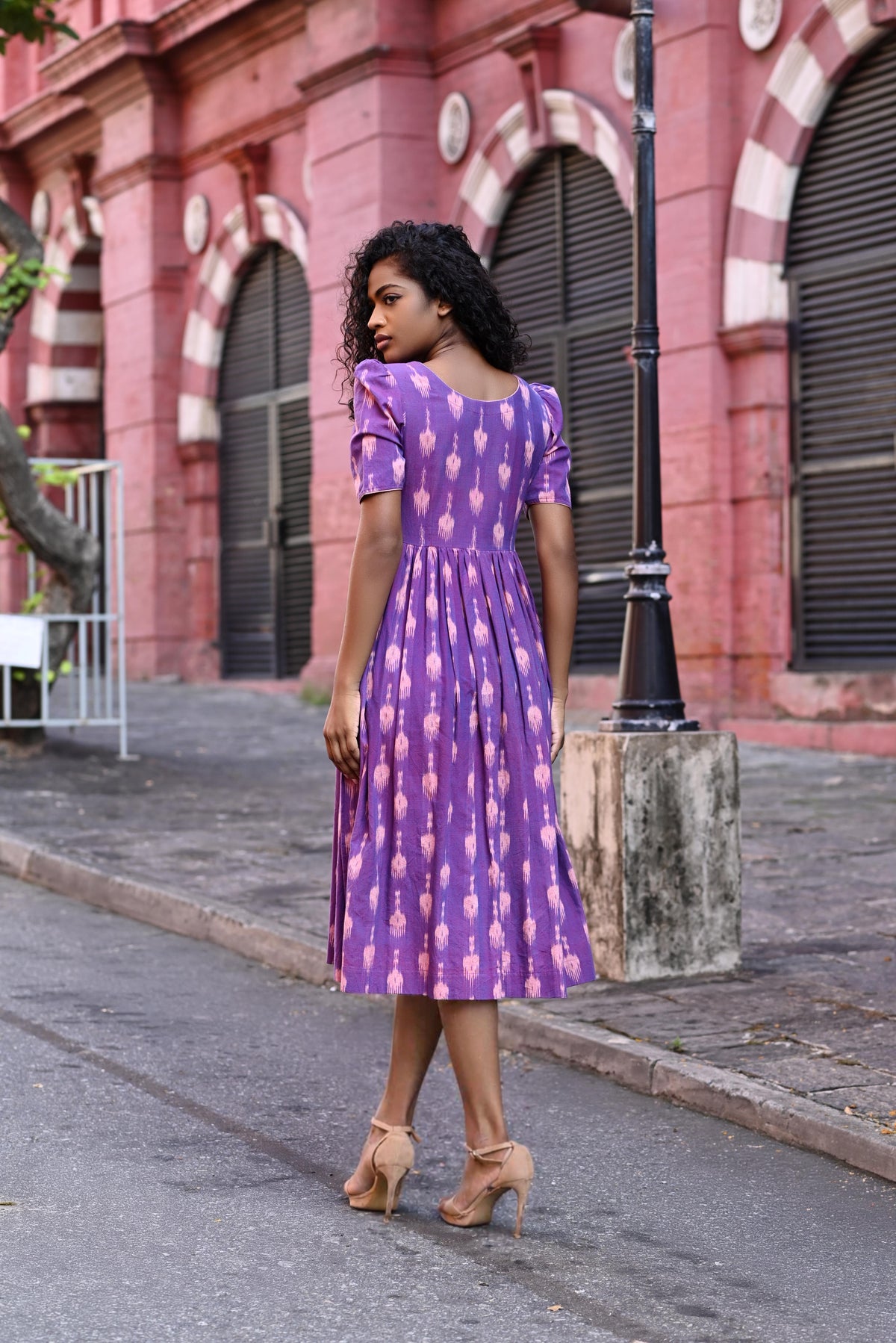 Purple Ikat Dress - Padmini