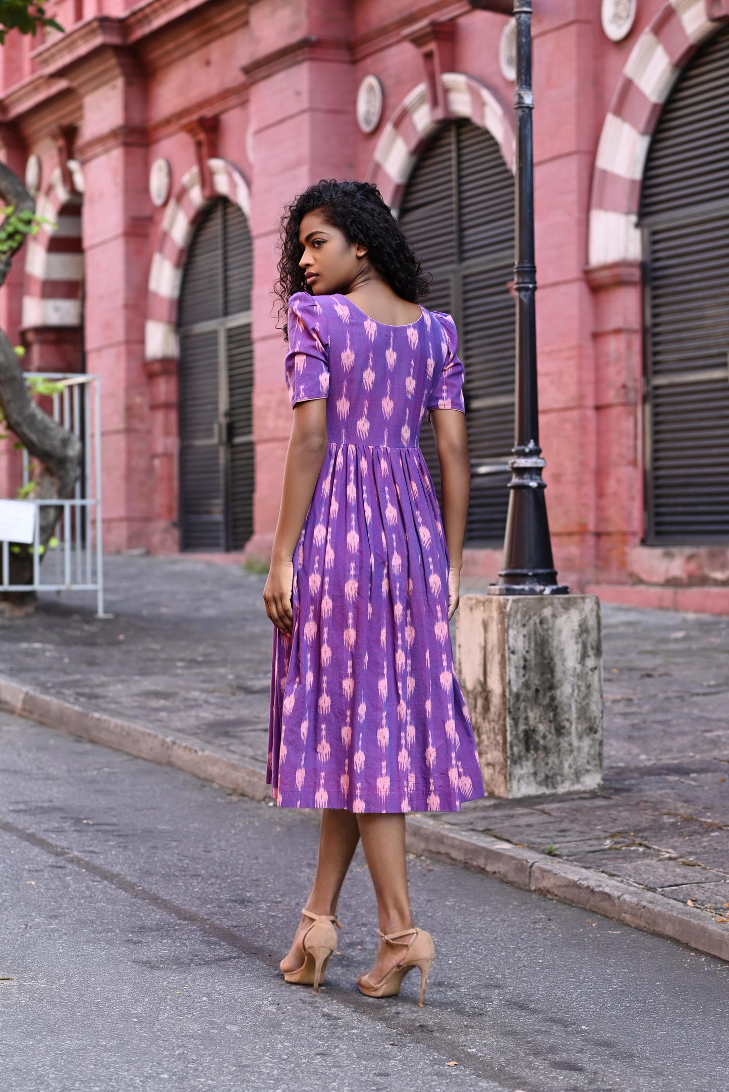 Purple Ikat Dress - Padmini