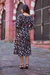 Black ikat Maxi Dress - Sophie