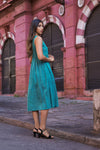 Green Kadhi and handwork dress - Ratna Prabha