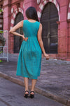 Green Kadhi and handwork dress - Ratna Prabha