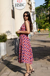 Ikat Purple Dress - Hellen