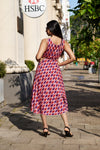 Ikat Purple Dress - Hellen