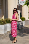 Pink Ikat Dress - Overlap