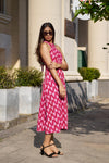 Pink Ikat Dress - Overlap