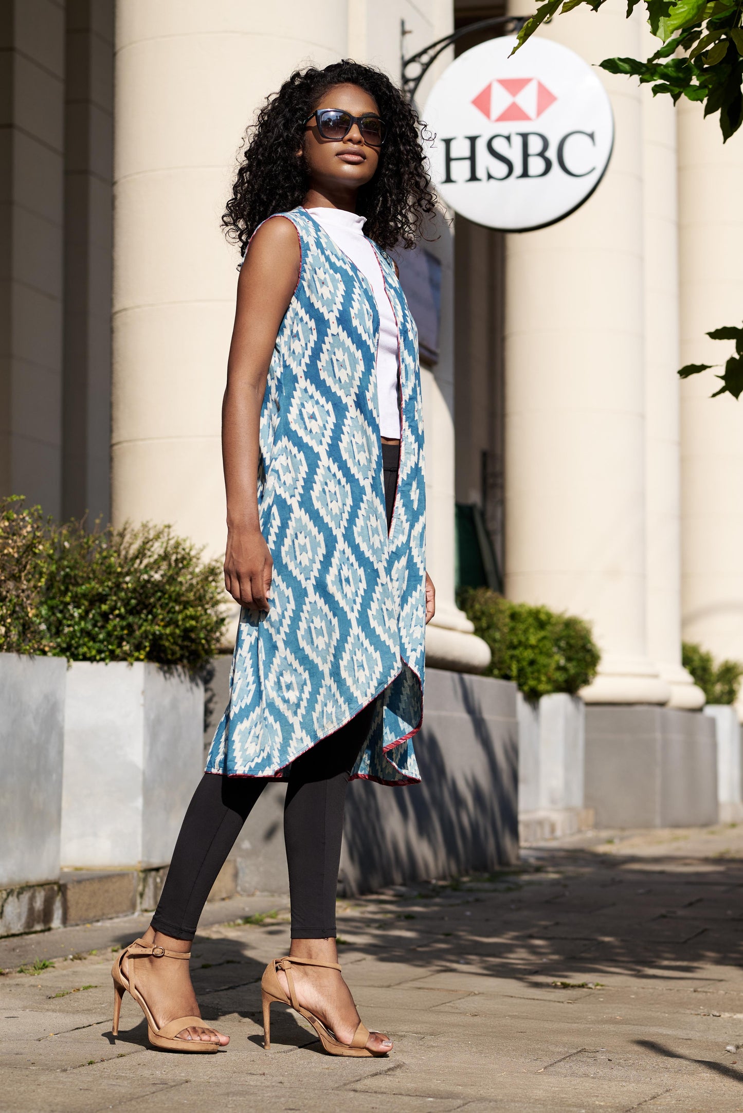 Indigo Print with natural dyes - Shrug