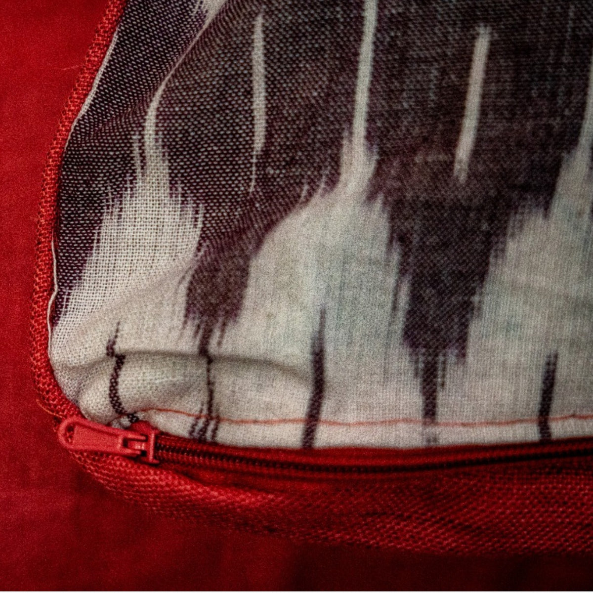 Maroon Ikat Cushion Cover set