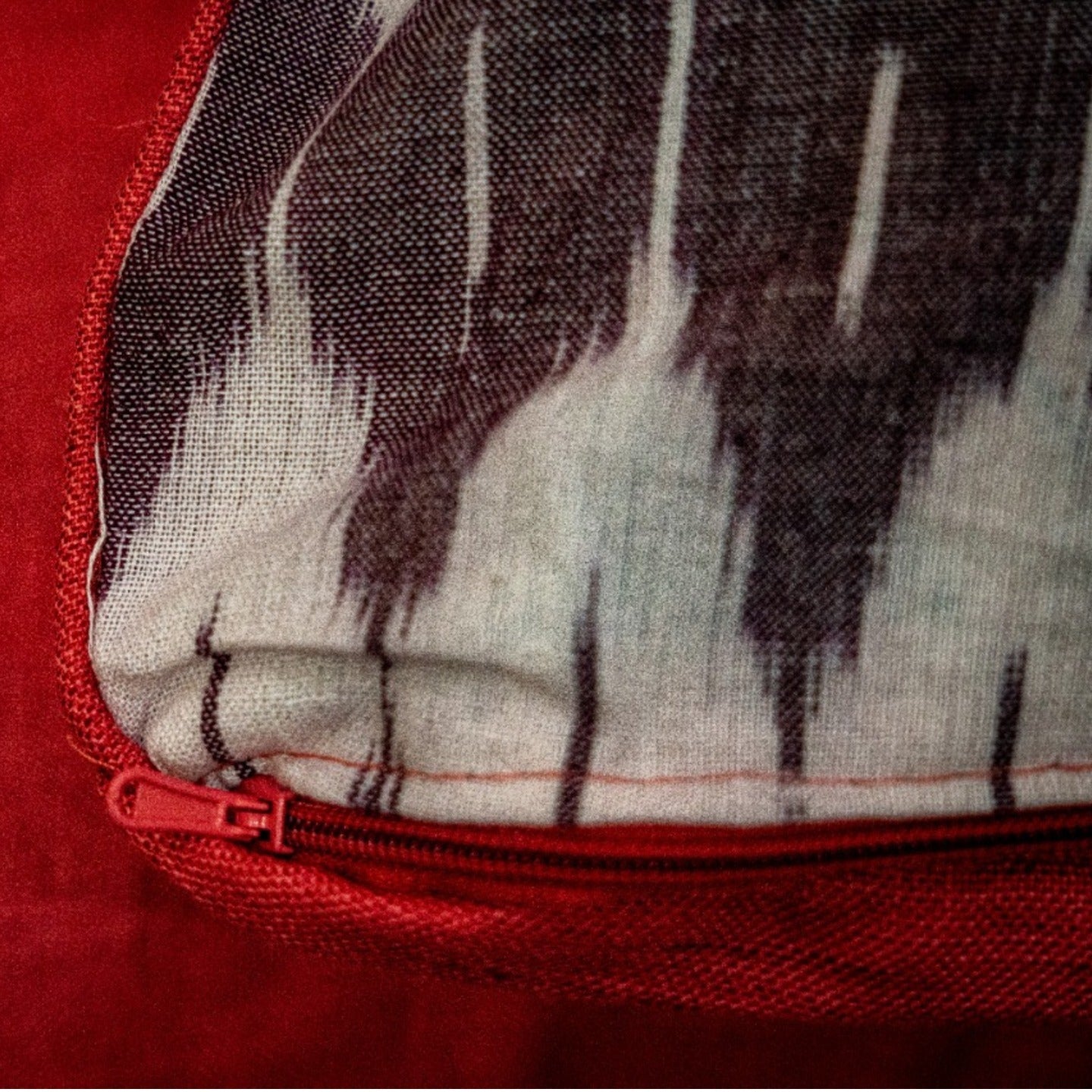 Maroon Ikat Cushion Cover set