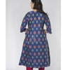 Princess cut Ikat Kurta - Krishna Neelam