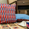Blue and Red Ikat Cushion Cover set