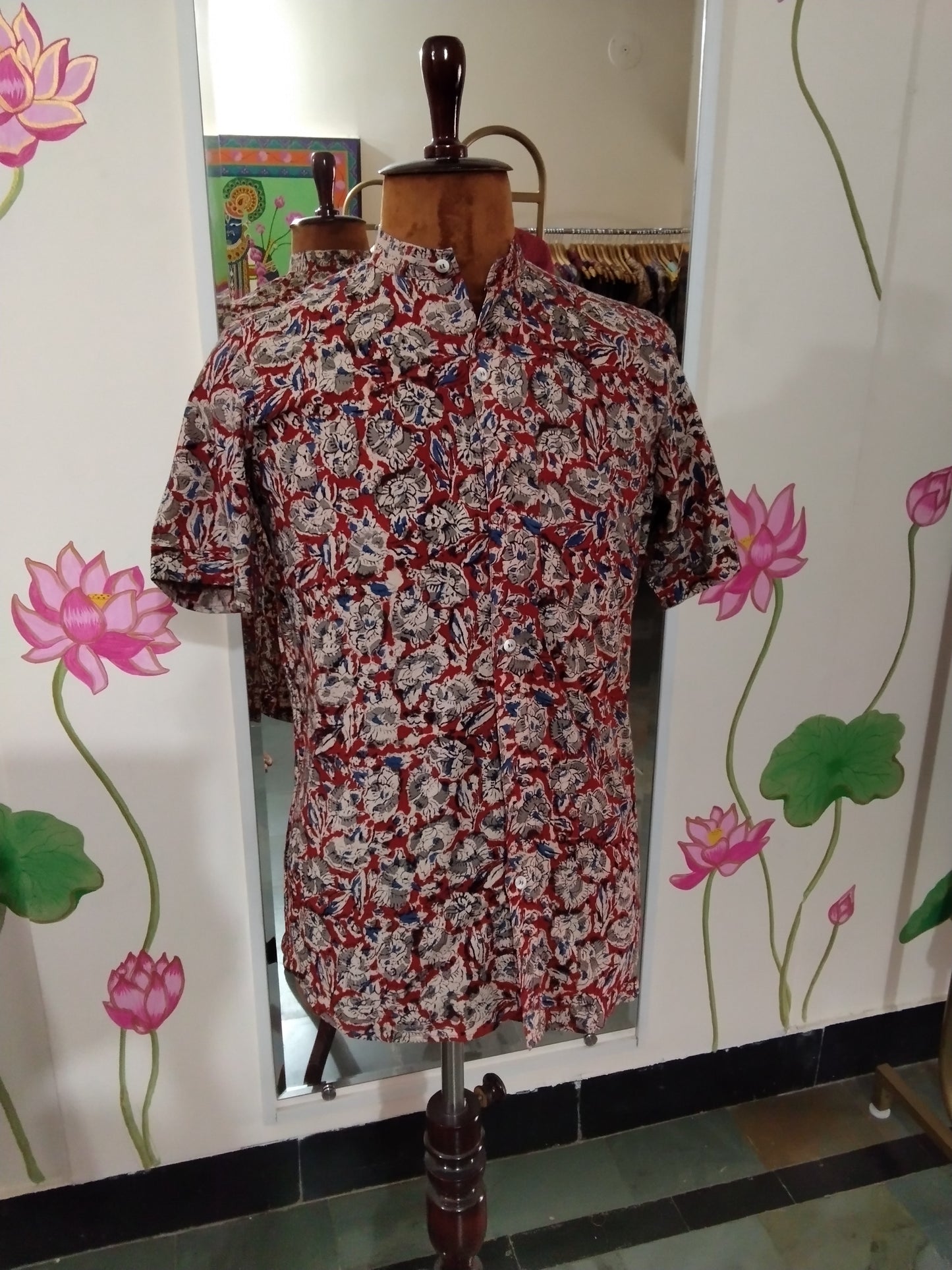 Red & Blue Kalankari Shirt