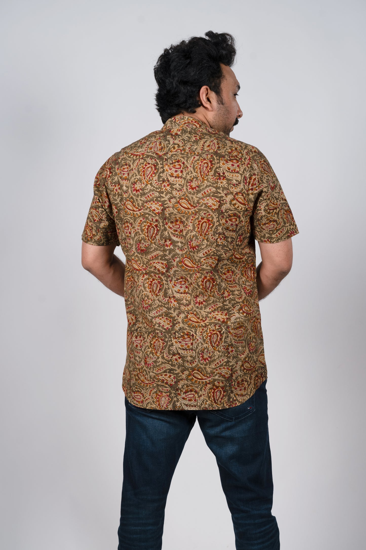 Olive Green Kalankari Shirt