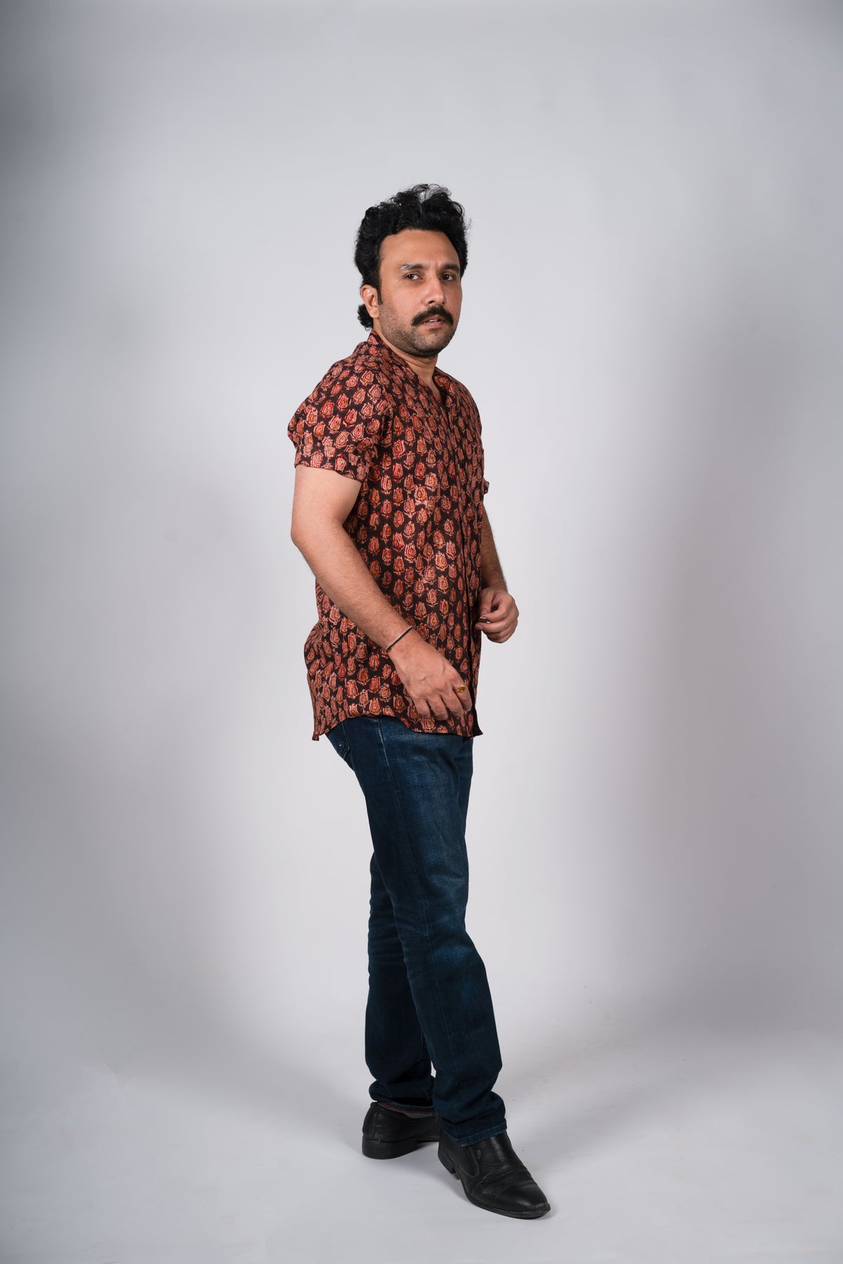 Black & Red Kalankari Shirt