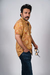 Tropical Print Yellow Kalankari Shirt