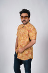 Tropical Print Yellow Kalankari Shirt