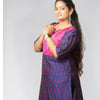 Jugalbandi Ikat Kurti - Blue and Pink