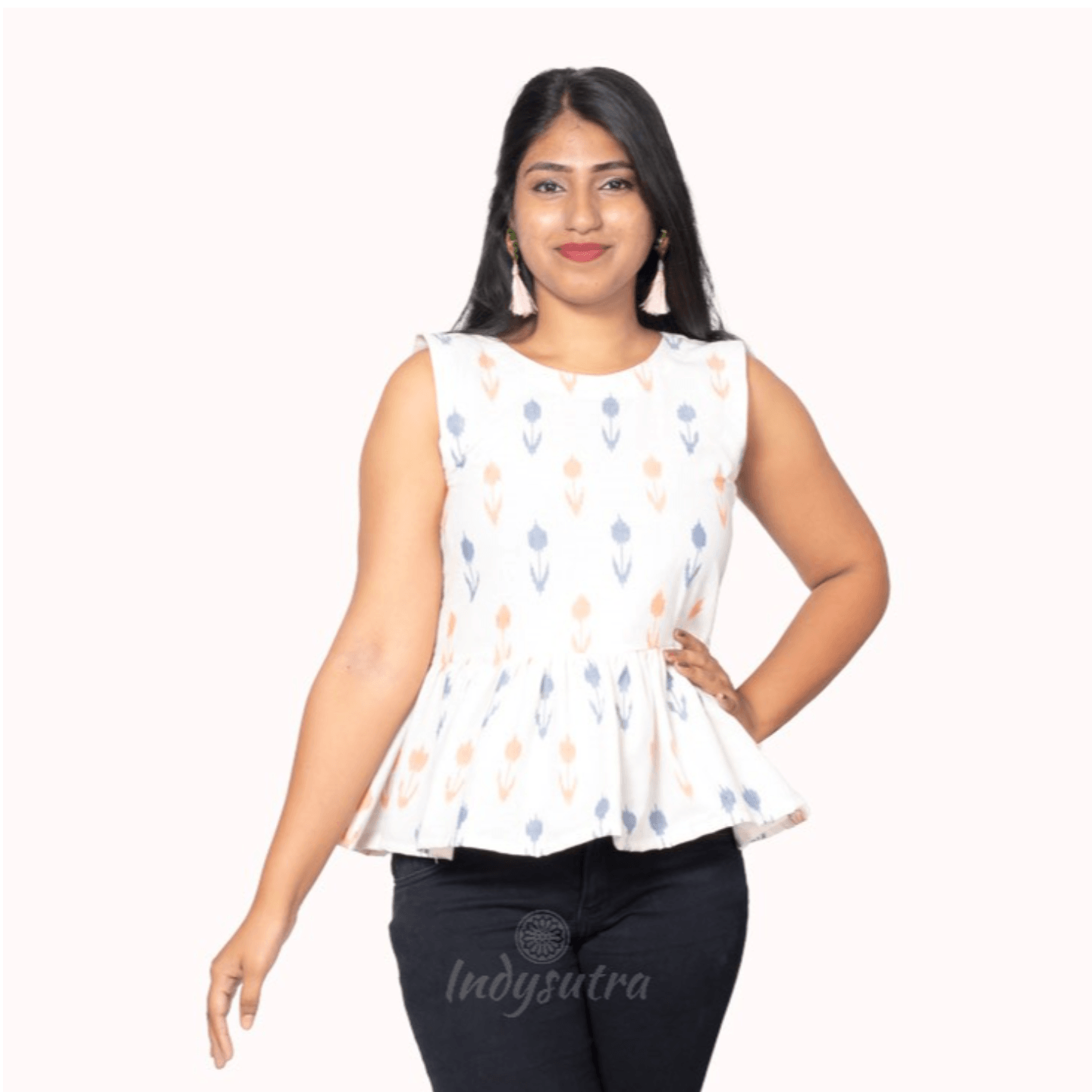 Peplum Top - White