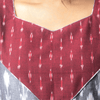 Jugalbandi Ikat kurti - Grey and Maroon