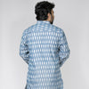 Teal Blue Ikat Short Kurta