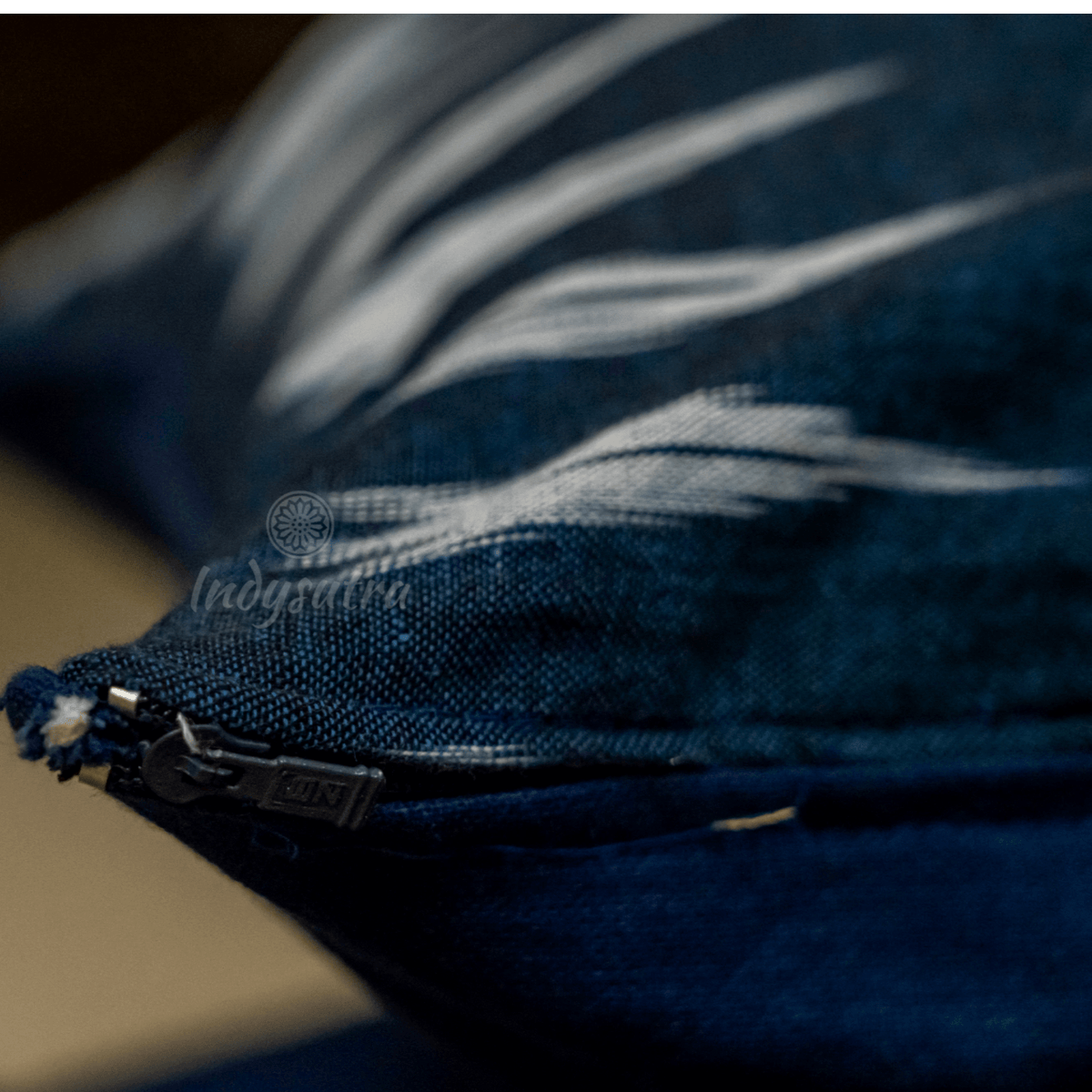 Blue and White Ikat Cushion Cover set