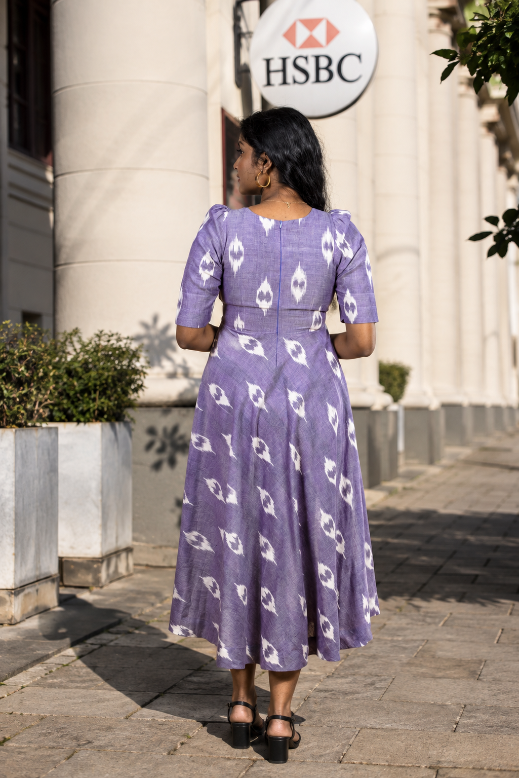 Lavender Ikat Cotton Dress – Summer Beach